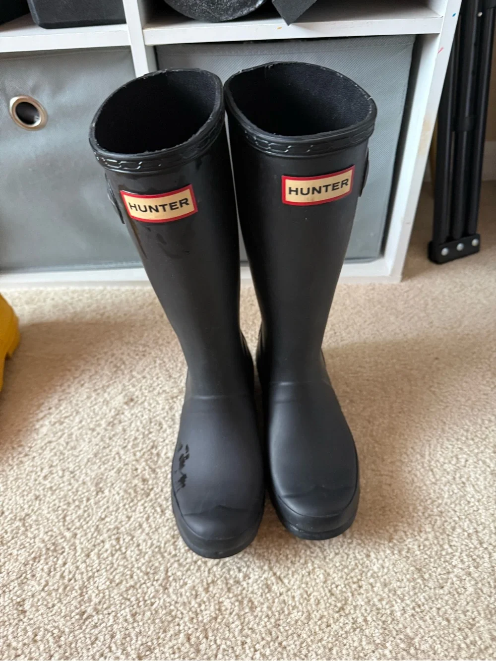 Hunter Black Logo Rubber Boots